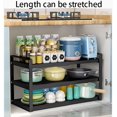 thumbnail image 2 of 2 Tier Under Sink Organizer Under Sink Expandable Cabinet Shelf Heightening Guardrail Multifunctional Kitchen Shelf Bathroom Cabinet Shelf Organizer Rack, 26-cm Length Adjustment,3 Floors,30 * 40CM, 2 of 8
