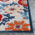 thumbnail image 2 of BNM Floral Scroll Indoor Outdoor Area Rug, 5' 6" x 8', Multicolor, 2 of 7