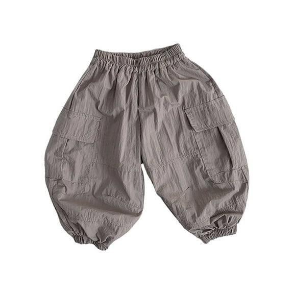 MEZZALL Child Toddler Boys Girls Casual Cargo Pants Summer Holiday Trousers With Pockets Infants Streetwear Fashionable / 6-12 Months