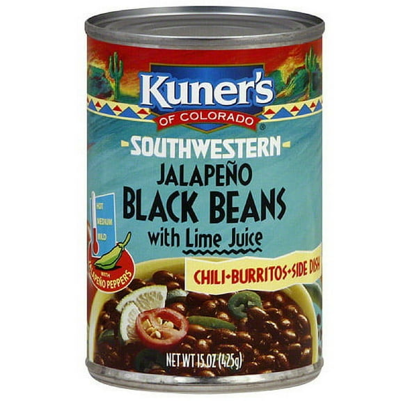 (12 Pack) Kuner's Southwestern Jalapeno Black Beans, 15 oz