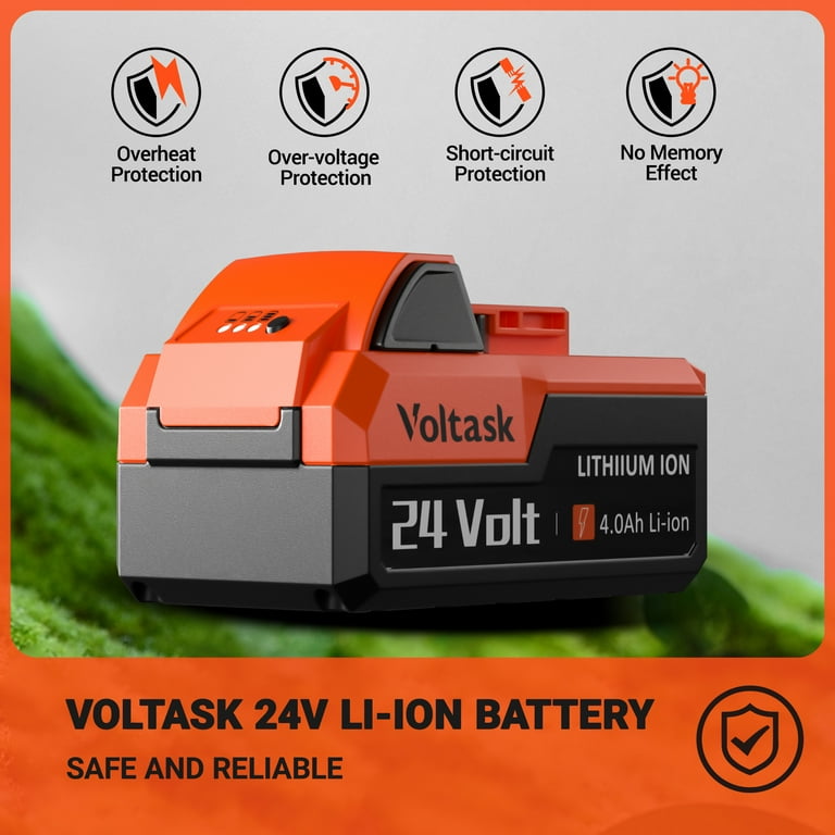VOLTASK 24V 4.0AH Lithium-Ion Battery Replacement for Cordless