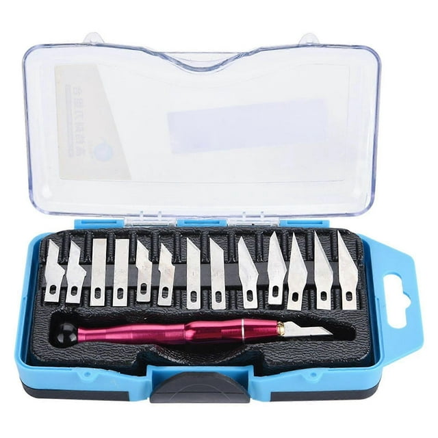 14-in-1 Professional Craft Knife Set - Durable SK5 Blades for Precision Cutting & Engraving in Paper, Wood, Fabric & Scrapbooking DIY Art