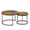 Rustic Brown, variant on Nesting Coffee Table Set of 2, 27'' Round Coffee Table,Wood Marble Pattern Top with Metal Frame,End Table Side Tables for Living Room,Bedroom,Balcony,Yard