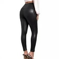 thumbnail image 4 of breaise Maternity Women's Leggings Stretch Full Length Over The Belly Pregnancy Legging Faux Leather Maternity Leggings, 4 of 6