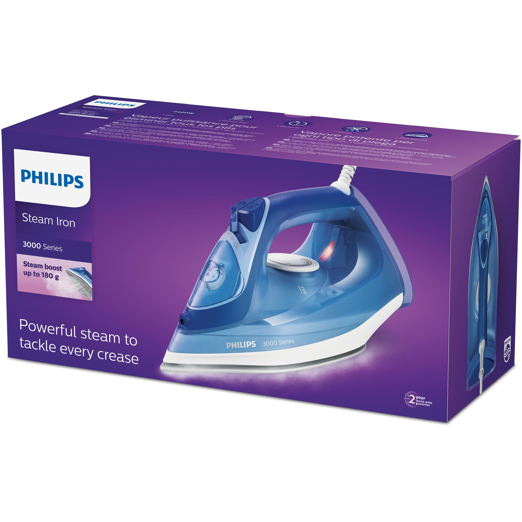 Philips 3000 Series Steam Iron, Blue