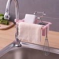 thumbnail image 3 of Mdesiwst Sponge Sink Sponge Caddy, Plastic Detachable Hanging Faucet Drain Rack for Bathroom, Scrubbers, Soap,, 3 of 7