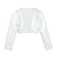 thumbnail image 1 of Sxiwei Boléro en Satin à Manches Longues pour Filles, Robe de Mariage Blanche 150, 1 of 6
