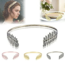 Back-Worn Leaf Metal Headband for Women Girls,2025 Gold Leaf Hair Wrap, Elegant Headband for Wedding and Party Festivals and Daily Wear, Elegant Bridal Tiara for Back of Head (Metallic)