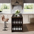 thumbnail image 7 of Tribesigns 55" Kitchen Island with Storage, Farmhouse 5-Tier Stationary Island Table with 5 Shelves, 7 of 7