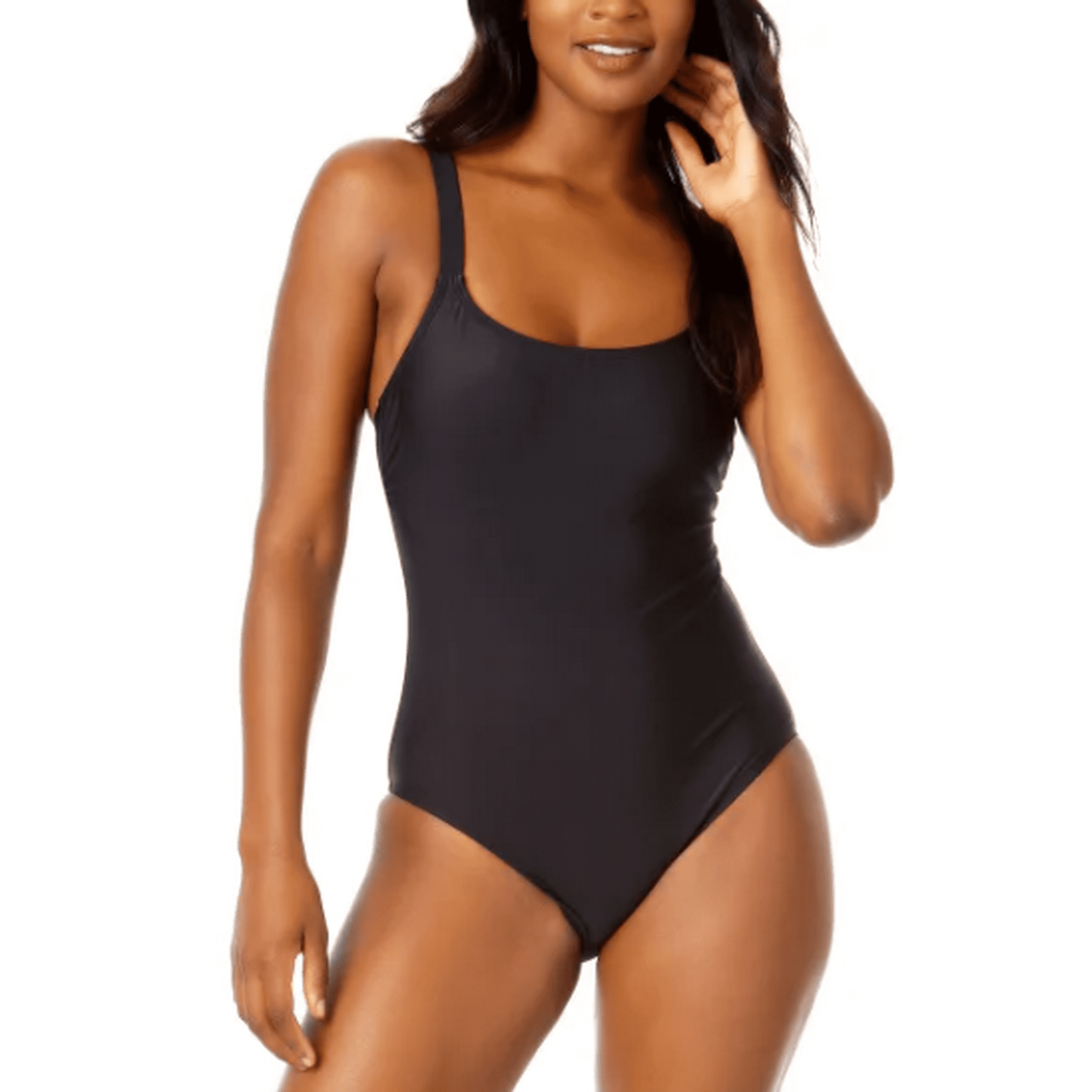 Hurley Women's One-Piece UPF 50+ Stretch Swimsuit, Black, XXL