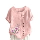 thumbnail image 1 of Camisetas de Manga Corta para Mujeres, Camiseta de Manga Corta Impresa Casual Hecha de 95% Poliéster 5% Spandex para Todas las Estaciones, Camisetas de Manga Corta para Mujeres, 1 of 3