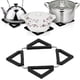 thumbnail image 2 of Almohadilla térmica de silicona de acero inoxidable gruesa y cuadrada creativa, olla anticaliente para cocina, olla/mesa de comedor, taza, sartén, almohadilla de silicona (negro), juego de 3, 2 of 5