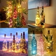 thumbnail image 5 of Wine Bottle Lights with Cork, Christmas Lights 10 Pack 20 LED Mini Fairy Lights, Waterproof Battery Operated Cork String Lights for Liquor Bottles Party Bar Wedding Table Decoration, Warm White, 5 of 13