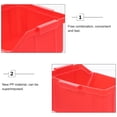 thumbnail image 3 of BESTYASH 5Pcs Red ABS Material Parts Storage Boxes Stackable Organizer for Garage and Warehouse, 3 of 8