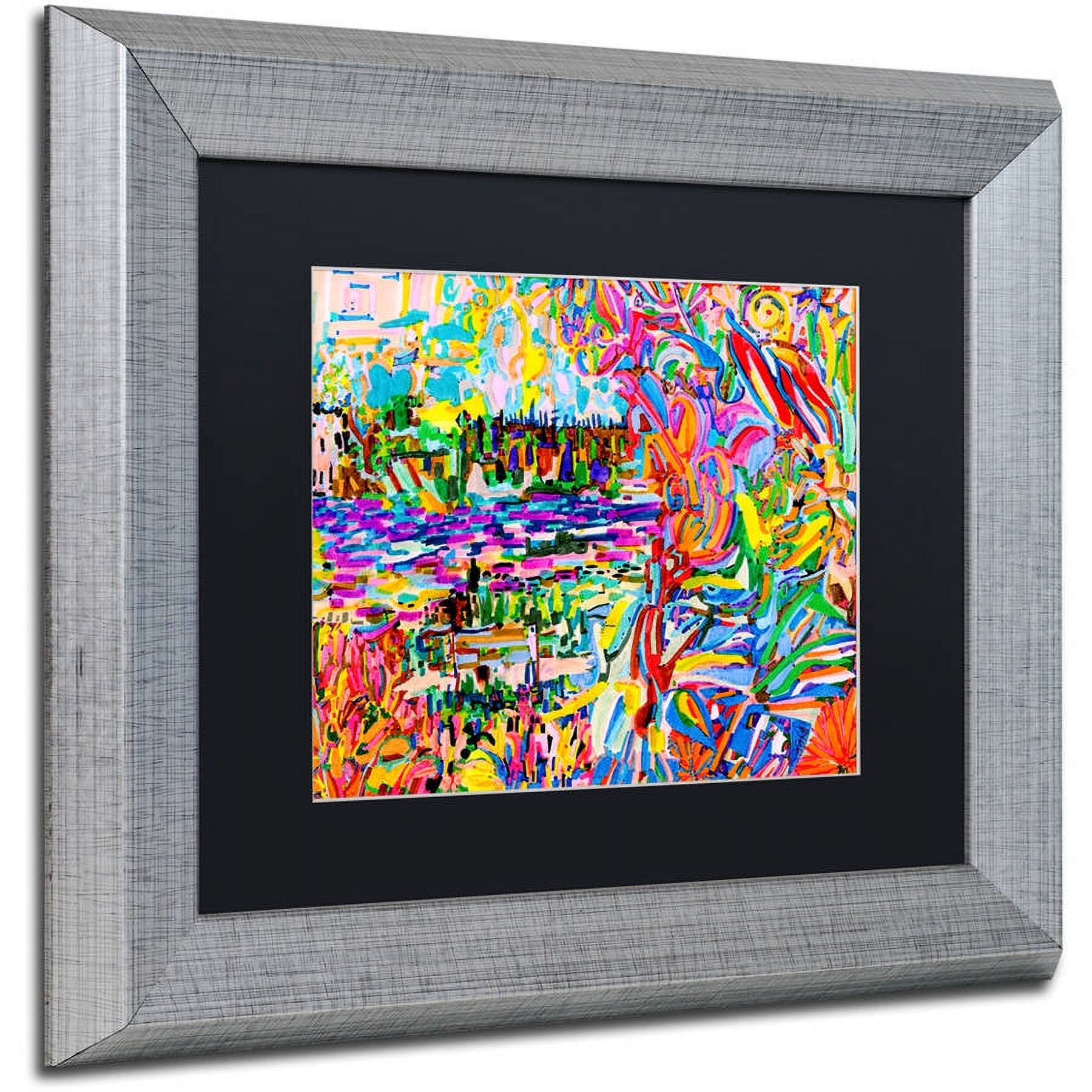 Trademark Fine Art "A Bouquet For Kitsilano" Canvas Art by Josh Byer, Black Matte, Silver Frame