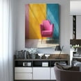 thumbnail image 4 of KLL Bright Pink Chair Print Farmhouse Canvas Wall Art,Wall Decorations For Living Room Office Canvas Wall Decor for Home Decorations, 12'×16’’, 4 of 8
