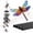 Dragonfly Wind Chimes, variant on Chicken Wind Chimes for Outside, 35" Black Metal Windchime, Memorial Yard Decor Gifts for Women