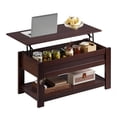 thumbnail image 3 of GALAXHERO 39" Lift Top Coffee Table with Hidden Storage and Storage Shelf Lift Up Coffee Table for Living Room Red-Brown, 3 of 9