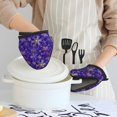 thumbnail image 6 of Pofeuu blue purple Snowflake Print Thickened Mini Silicone Oven Mitts Heat Resistant, Rubber Oven Mitt Gloves, Finger Pinch Grips, Pot Holder, Silicone Potholder, 6 of 7