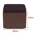 thumbnail image 2 of Set of 4 Multifunction Bed Risers Cabinet Sofa Feet Protector Support Anti Slip Protect floors - Brown 80x52mm, 2 of 6