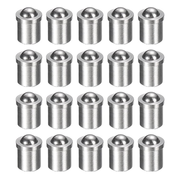 Uxcell 20pcs Ball Point Spring Plunger 4x5mm 25N Stainless Steel Small Ball Plunger