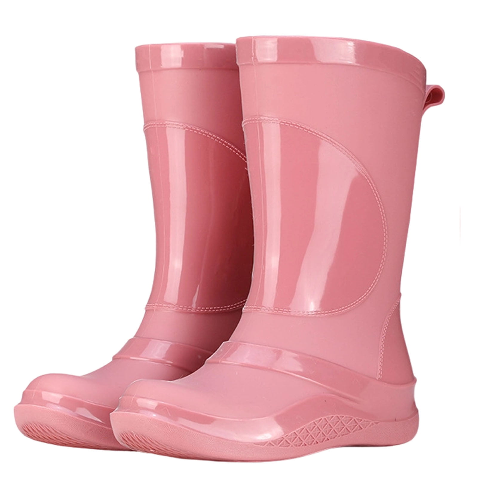 Xucatan Waterproof Mid Calf Women Rain Boots Lightweight Comfortable Wide Calf Garden Shoes Gift