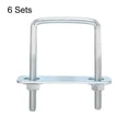 thumbnail image 3 of Uxcell Square U-Bolts, 6 Sets 42mm Inner Width 70mm Length M6 with Nuts and Plates, 3 of 5