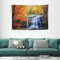 thumbnail image 2 of Chilfamy  Waterfall Tapestry Forest Nature Landscape Tapestry Wall Hanging Scenic Tree Mountain Sunset Tapestry Psychedelic Natural Sunrise Tapestry for Bedroom Living Room Decor 60x40 Inch, 2 of 7