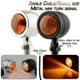 thumbnail image 4 of indicadores de señal de giro universales para motocicleta, luz intermitente ámbar, metal cromado, negro, 4 of 5
