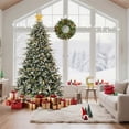 thumbnail image 3 of 12ft classic green auto-spread tips pvc branches pencil christmas tree con realistic lighting, space-saving, easy installation, y festive atmosphere creation (2035 tips, green), 3 of 7
