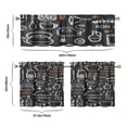 thumbnail image 3 of Kitchen Food Cooking Chef Kitchen Curtains and Valances Set - 3 Piece Kitchen Curtains Sets with Valance for Windows Rod Pocket Machine Washable Kitchen Decor Decorations (54"x18"+2x27.5"x24"), 3 of 6