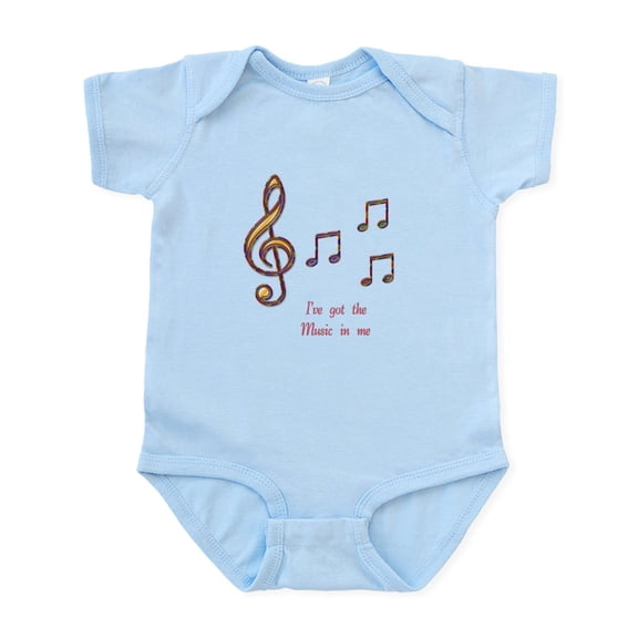 CafePress - Music In Me Infant Bodysuit - Baby Light Bodysuit, Size Newborn - 24 Months