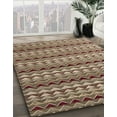 thumbnail image 3 of Ahgly Company Machine Washable Indoor Square Abstract Camel Brown Area Rugs, 8' Square, 3 of 7