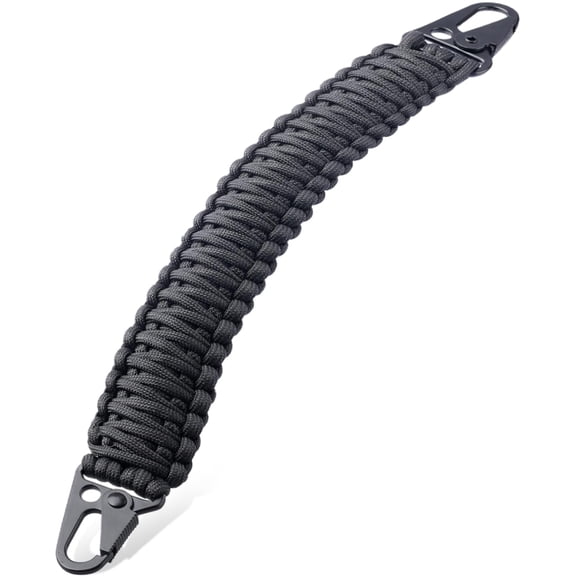 Tactical Paracord Handle,9-core Weaving Paracord Strap for Bag Strap Replacement,Molle Attachment with Metal/Plastic Clips for Backpack Sling Bags Water Bottle Holder