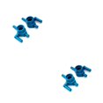 thumbnail image 2 of Vogacara 2 piezas 1:28 RC coche rueda trasera eje taza portátil modificado mejora Color sólido exquisitos accesorios de Base de neumático Azul 2piezas, 2 of 6
