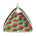 thumbnail image 3 of Lsque Geometric Watermelon Printed Long Tissue Box Cover Holder, Facial Paper Organizer Dispenser,Triangle with Bottom Belt, PVC Leather Decorative Organizer, 3 of 9