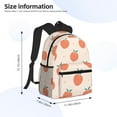 thumbnail image 2 of Yield Orange Peach Print Backpack for Women Men, Lightweight Casual Travel Daypack, Classic Basic College Backpack, Middle School Bag, 2 of 5