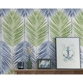 thumbnail image 6 of NextWall Two Toned Palm Peel and Stick Wallpaper (Coastal Blue & Fern Green), 6 of 16