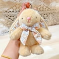 thumbnail image 6 of Cute Easter Bunny Plush Keychain Soft Fluffy Rabbit With Floral Bow Compact Mini Key Ring Design For Everyday Carry Easter Themed Bag Decoration And Daily Use, 6 of 6