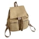 thumbnail image 1 of Mochila de lona para niñas, de gran capacidad y con múltiples bolsillos, ideal para ir al trabajo. caqui, 1 of 9