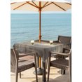 thumbnail image 3 of Outdoor Table Cloth with Umbrella Hole and Zipper, Brown Ombre Waterproof Square Tablecloth 54"x54", Modern Abstract Oil Painting Art Washable Table Cover for Outside Party Patio Picnic, 3 of 8
