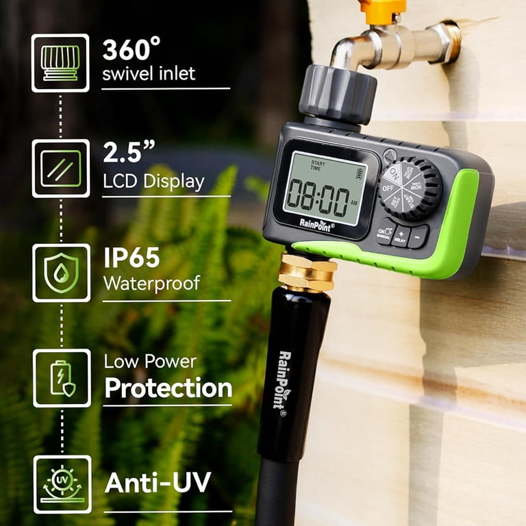 RainPoint Programmable 1-Zone Water Timer, Automatic Irrigation photo 3