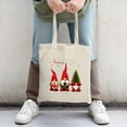 thumbnail image 2 of Festive Tote Bag - Canvas Reusable Shopping Bag with Charming Snowflakes & " Christmas is my GONGS " Design, 2 of 4
