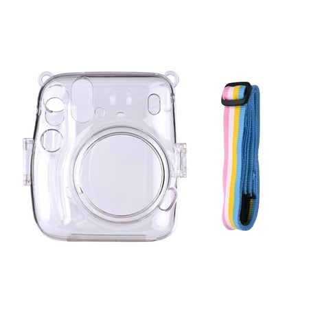 Instant Camera Transparent Protection Case with Rainbow Lanyard ...
