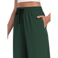 thumbnail image 2 of Cadmus Lightweight Wide Leg Pants for Women 30" High Waisted Casual Lounge Travel Work Sweatpants Loose Fit, 2 of 10