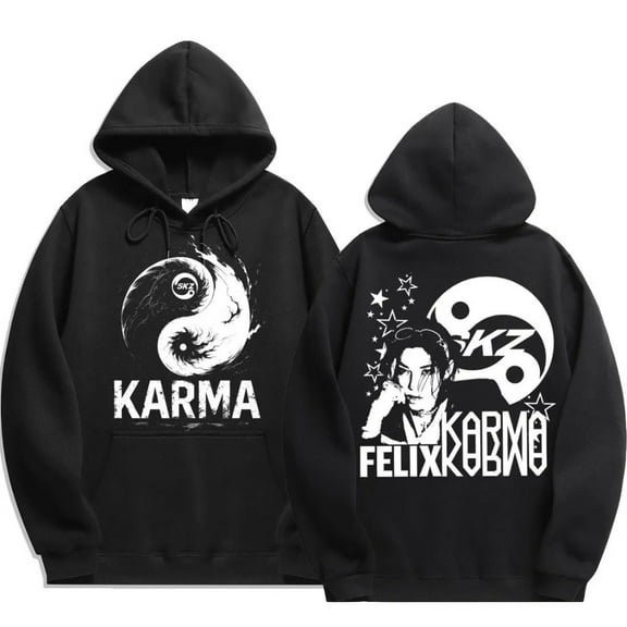 Kpop Stray Kids SKZ Karma Merch Hoodie – Unisex Harajuku Graphic Pullover Hooded Sweatshirt Streetwear for STAY Fans