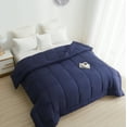 thumbnail image 6 of BedTreat Down Alternative Comforter with Corner Tabs - All Season Quilted Queen Size 240 GSM Blue Comforter, Machine Washable Microfiber Bedding, 6 of 7
