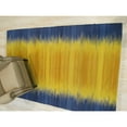 thumbnail image 4 of Yellow and Blue Reversible Handmade Wool Flatweave Rug 9x12 - Eorc-Color:Blue,Material:Wool, 4 of 5