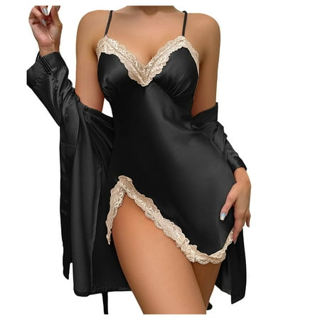 GHSOHS Robes for Women Nightgown Women Nightgown Nightie Women s Suspender Underwear Sexy Nightgown Sleepwear Sleepshirt Robe Pajamas Robe Homewear Lingerie