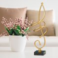 thumbnail image 1 of Baohd Geometric Textured Metal Holder Decor for Crystal Ball Ornaments Chic and Eye-catching Note 16.3X25cm 1Set, 1 of 6